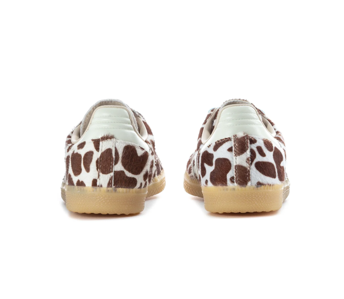 adidas Brown and White Animal-Print Low-Top Sneakers
