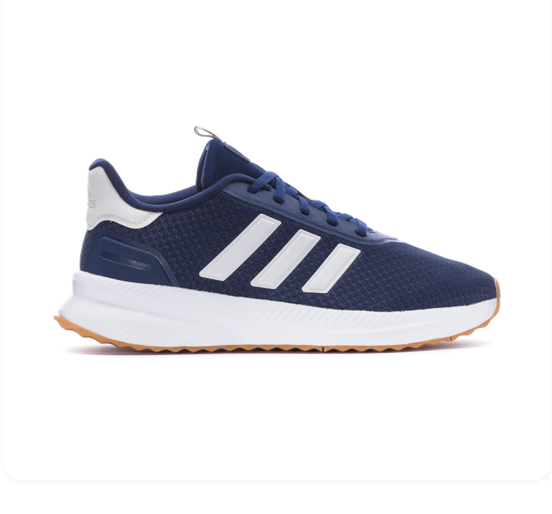 adidas Navy Blue Sneakers with White Stripes and Gum Sole