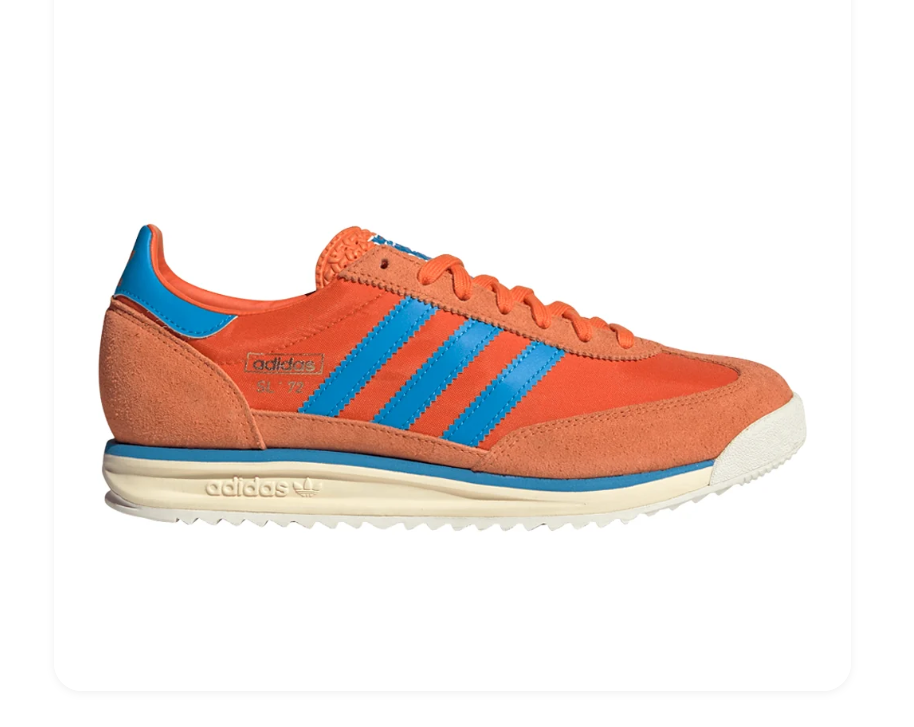 adidas SL 72 Orange Sneakers with Blue Stripes