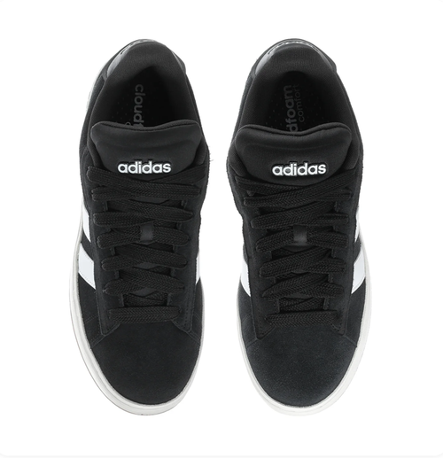 adidas Black Sneakers with White Stripes and Gum Outsole