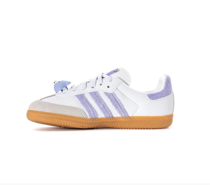 adidas Gazelle x Care Bears Sneakers in White and Lavender