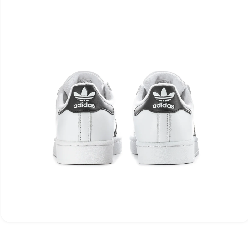 adidas Superstar White Sneakers with Black Stripes