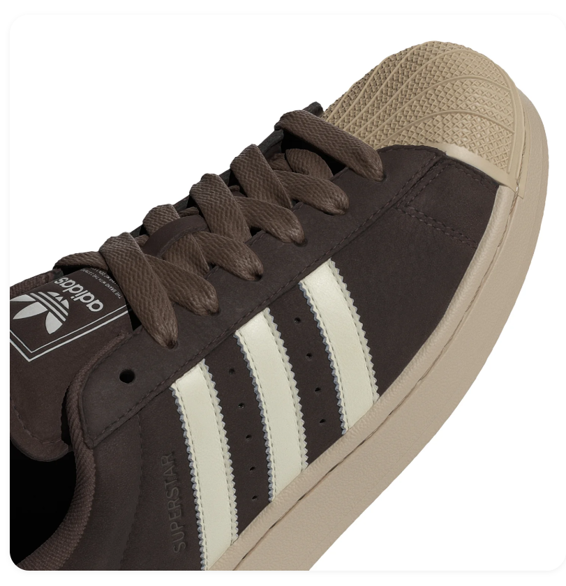 adidas Superstar Brown Low-Top Sneakers with Cream Shell Toe