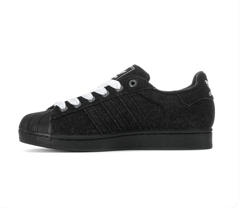 adidas Black Low-Top Sneakers with White Laces