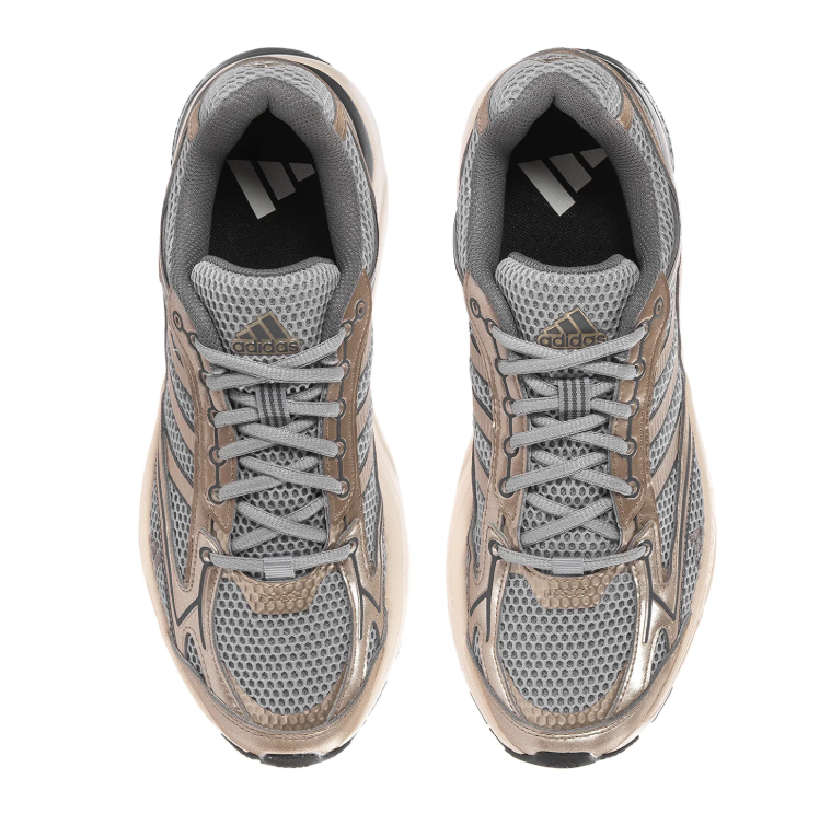 adidas Gray Sneakers with Metallic Bronze Details