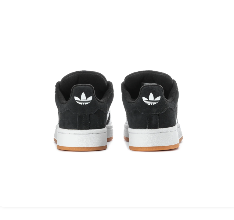 adidas Black & White Low-Top Sneakers with Gum Sole