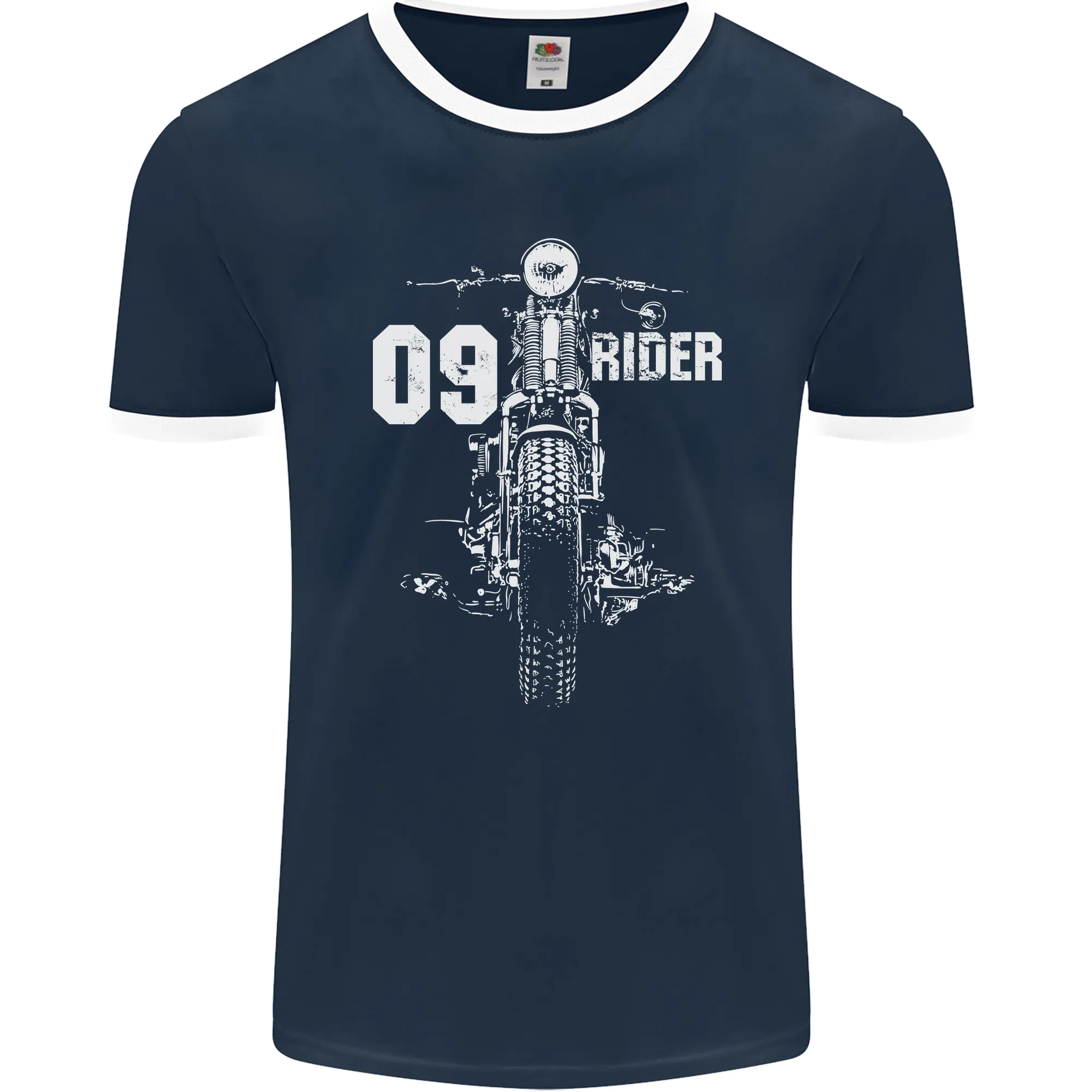 09 Motorbike Rider Biker Motorcycle Mens Ringer T-Shirt FotL