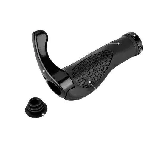 1 Pair Bicycle Handlebar Grip Ergonomic Anti Skid Lock on Handle Cover Aluminum Alloy Rubber Grips MTB Bike Accessories