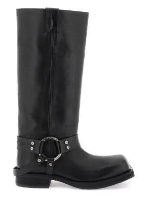 Acne Studios Leather Biker Boots In (Size - 40)