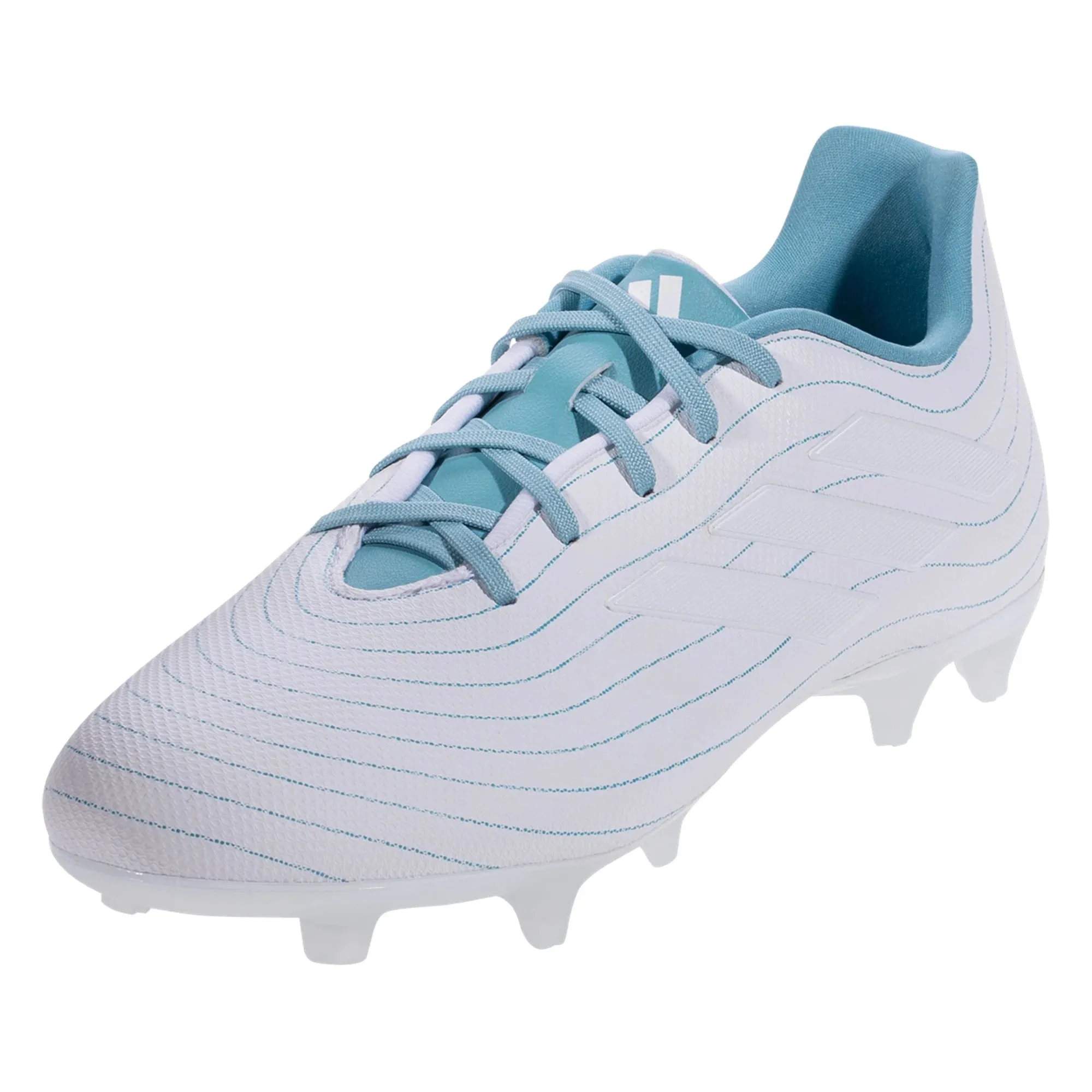 adidas Copa Pure.3 Parley FG Firm Ground Soccer Cleat White/Grey/Blue