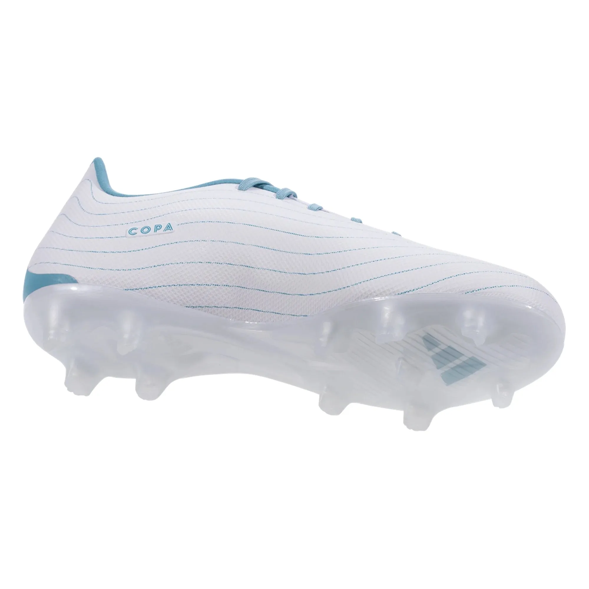 adidas Copa Pure.3 Parley FG Firm Ground Soccer Cleat White/Grey/Blue