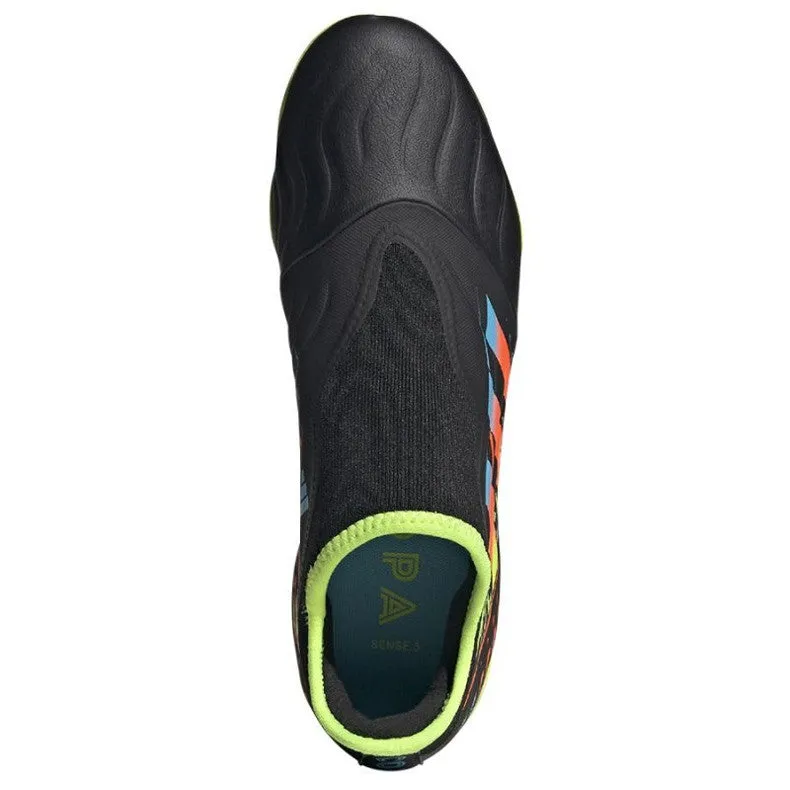 adidas Copa Sense .3 Laceless FG - Core Black/Cyan/Solar Yellow