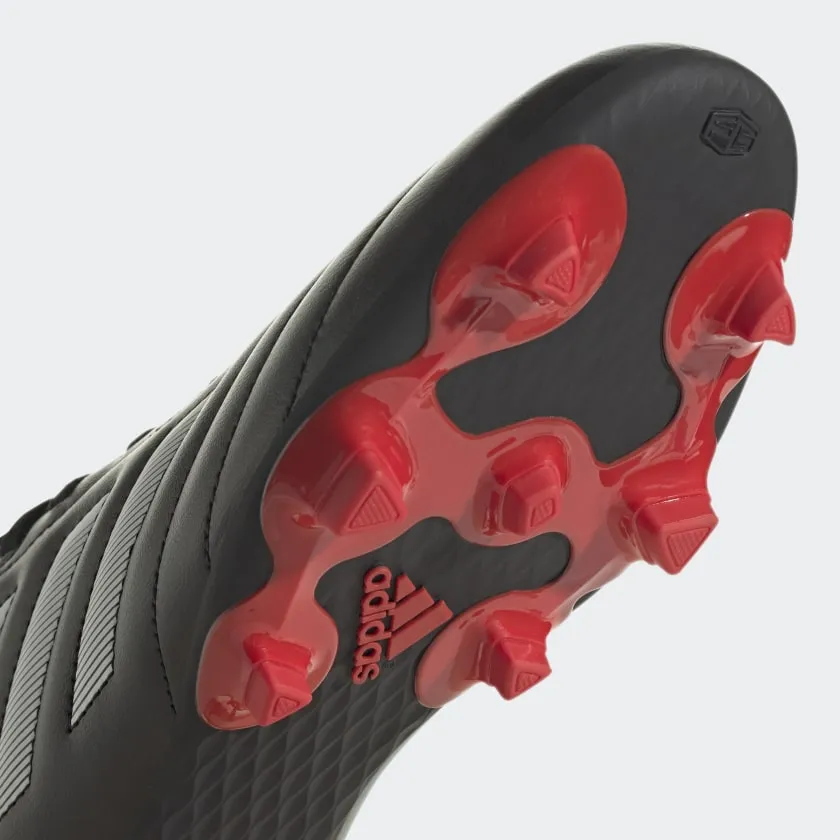 adidas GOLETTO VII Firm Ground Soccer Cleats | Black-Red | Men's