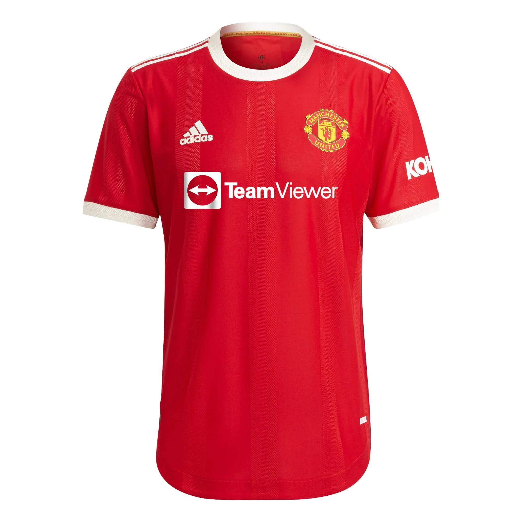 adidas Men's Manchester United 2021/22 Authentic Home Jersey Red