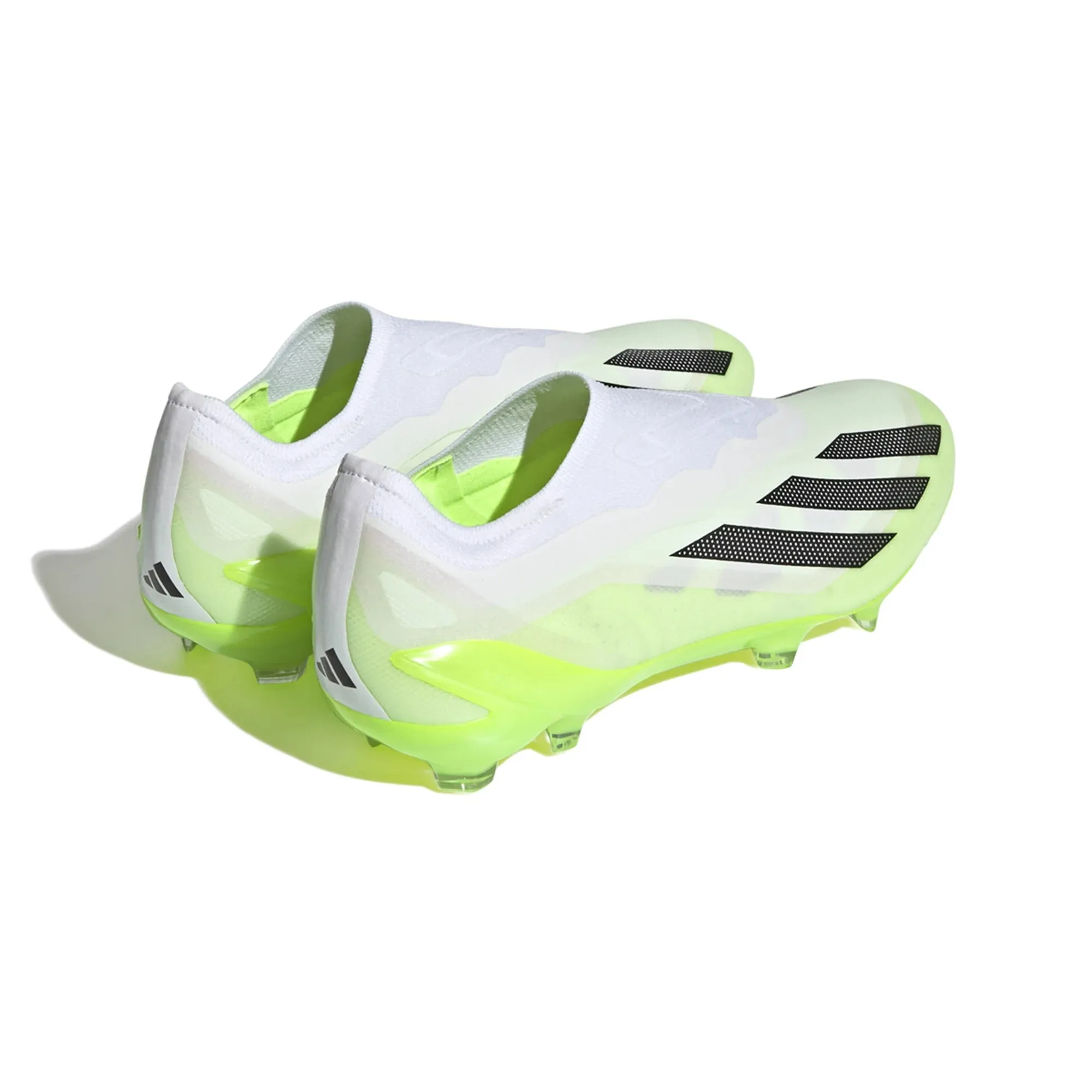 adidas X CrazyFast.1 Laceless FG Firm Ground Soccer Cleat - White/Core Black/Lucid Lemon