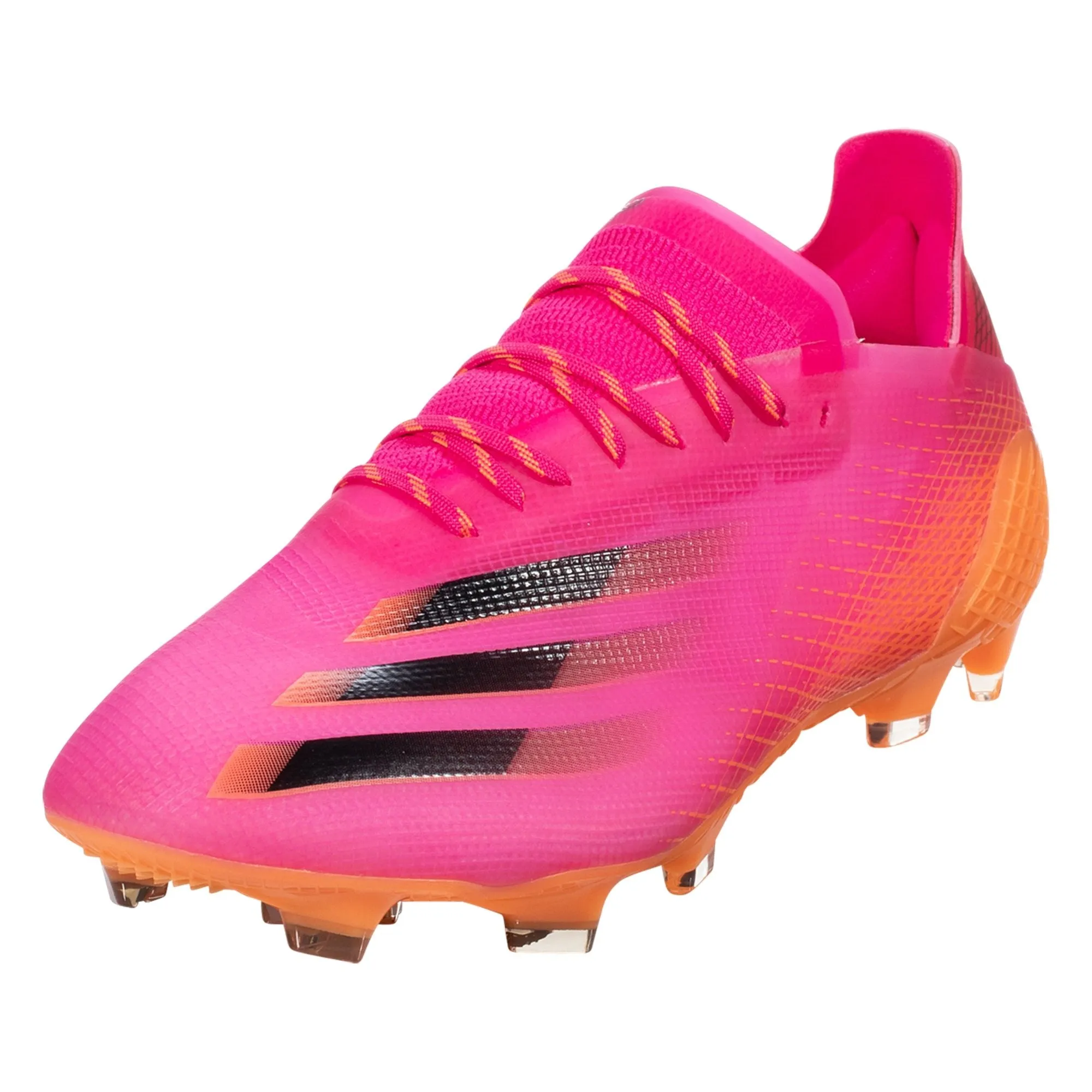 adidas X Ghosted .1 Firm Ground Cleats - Shock Pink/Core Black/Screaming Orange