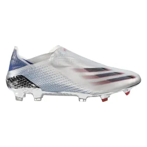 adidas X Ghosted   Firm Ground Cleats - Silver Metallic/Core Black/Scarlet