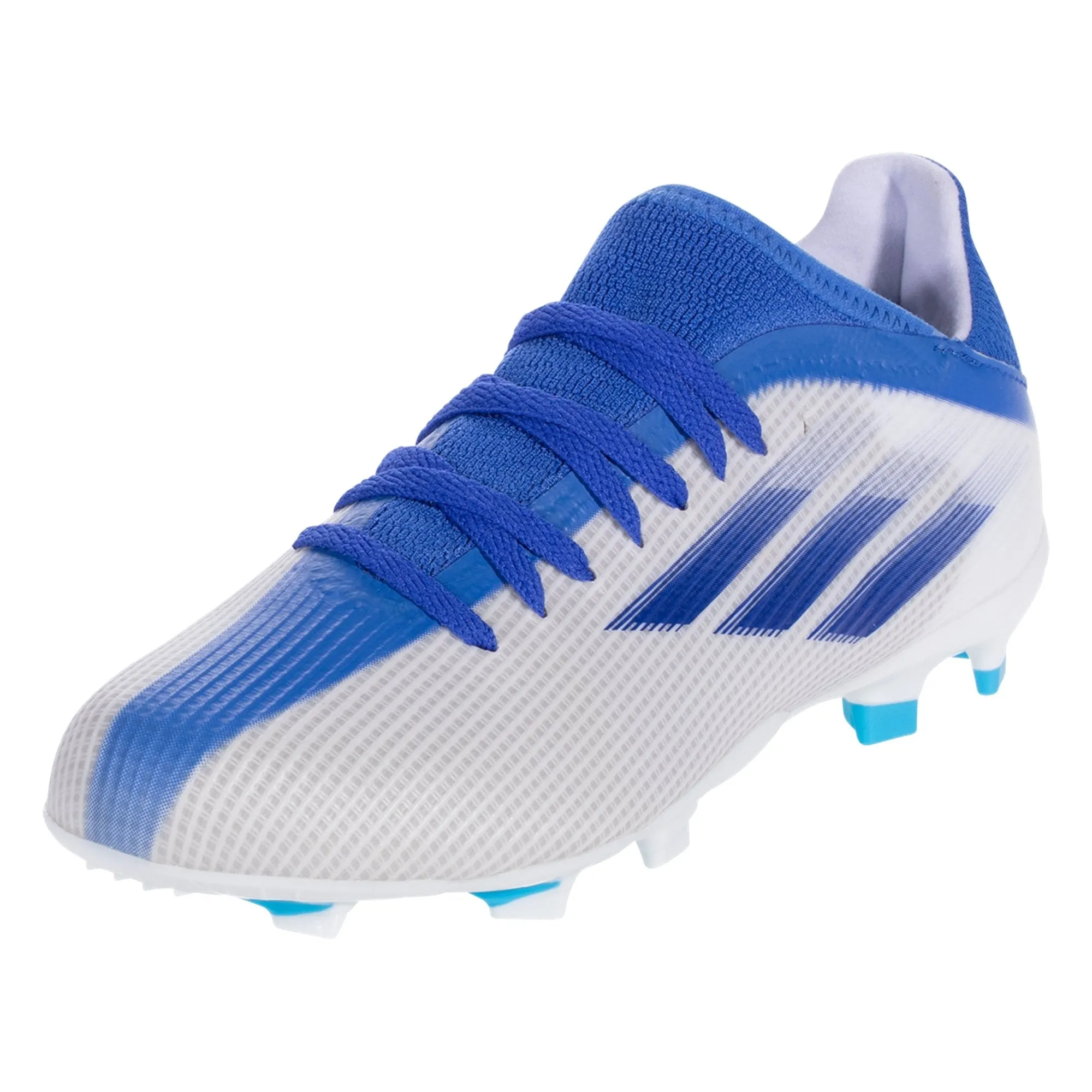 adidas X Speedflow.3 FG Junior Firm Ground Soccer Cleats - Footwear White/Legacy Indigo/Sky Rush