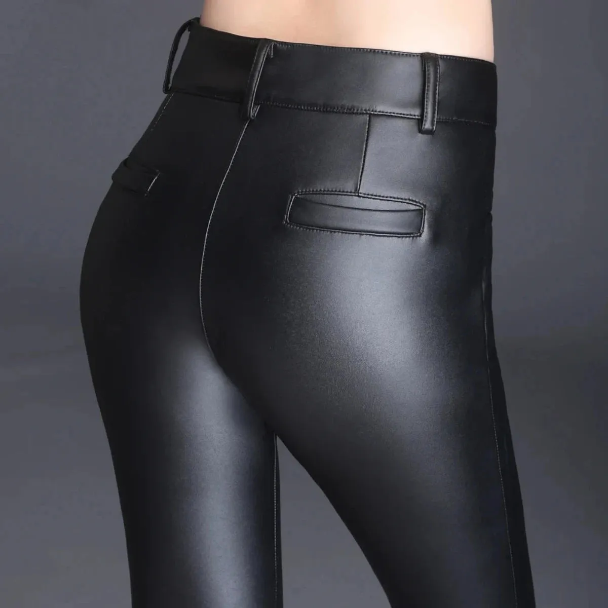 Alr™ Women's High-Waisted Biker PU Leather Pants