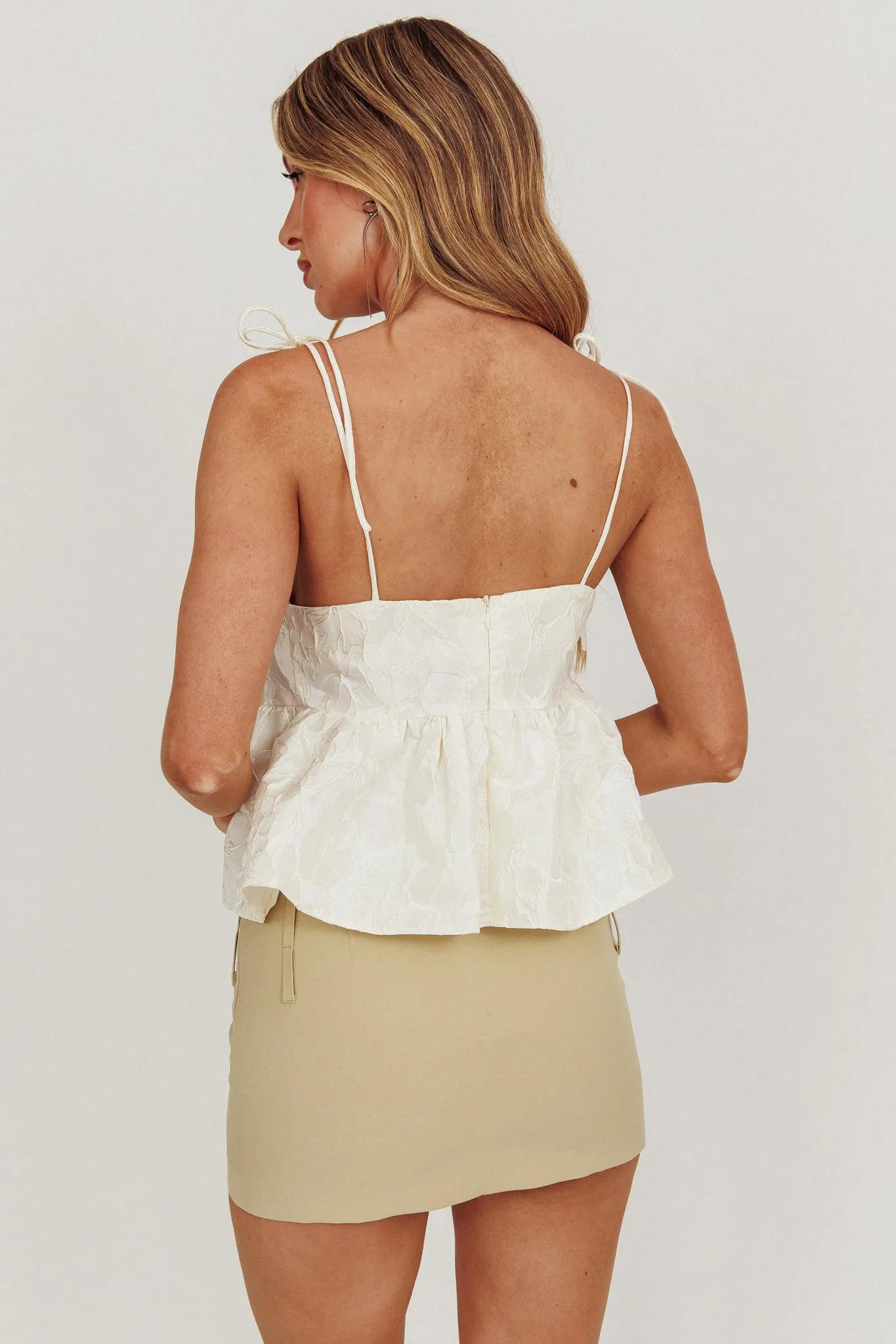 Angie Babydoll Top Ivory