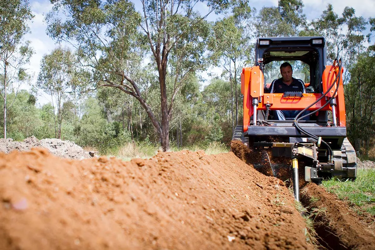 Auger Torque MT-24 Skid Steer Trencher | High Torque, Adjustable Depth Skid Steer Attachment