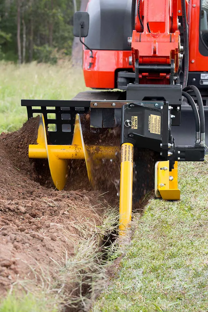 Auger Torque MT-24 Skid Steer Trencher | High Torque, Adjustable Depth Skid Steer Attachment