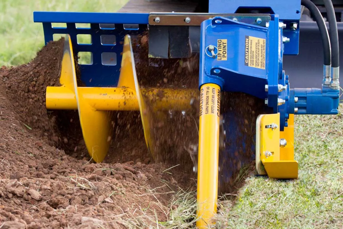 Auger Torque MT-24 Skid Steer Trencher | High Torque, Adjustable Depth Skid Steer Attachment