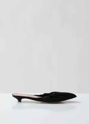 Bea Ruched Satin Mules