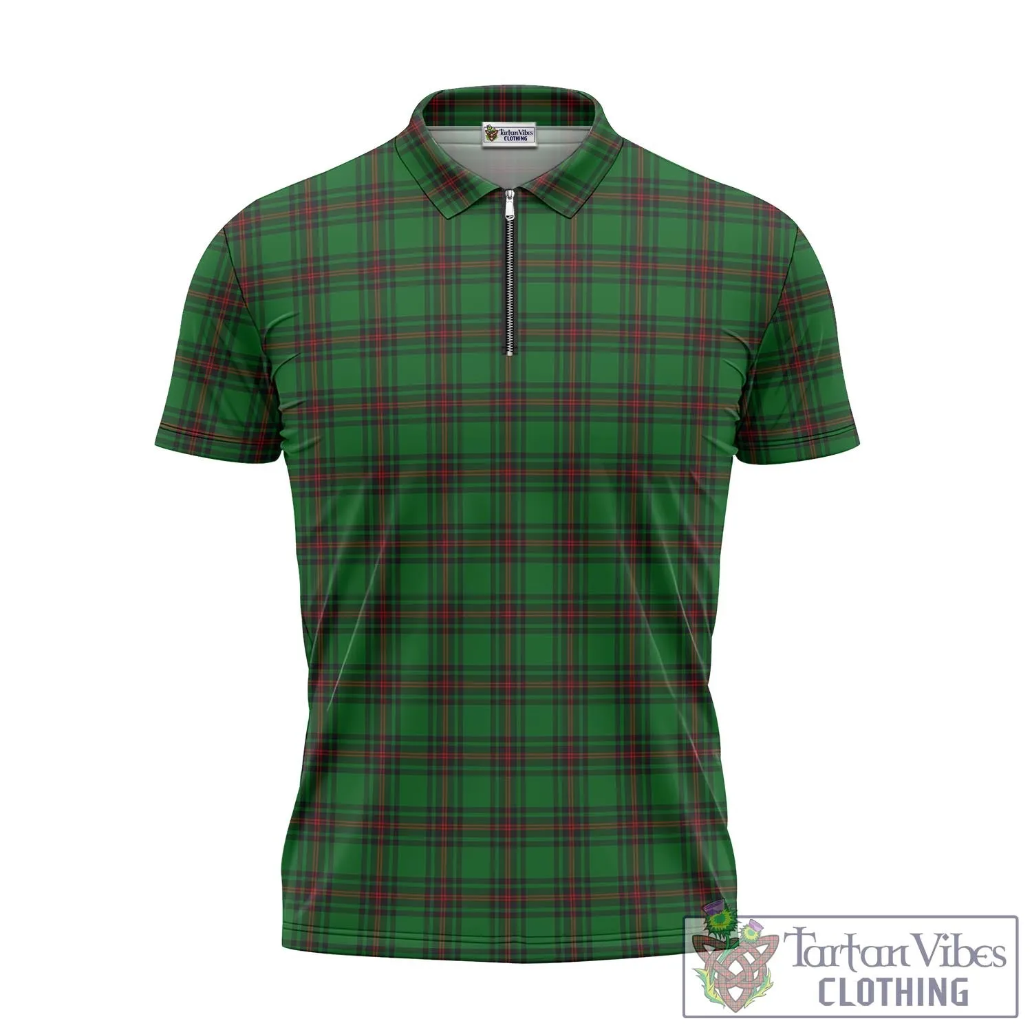 Beveridge Tartan Zipper Polo Shirt