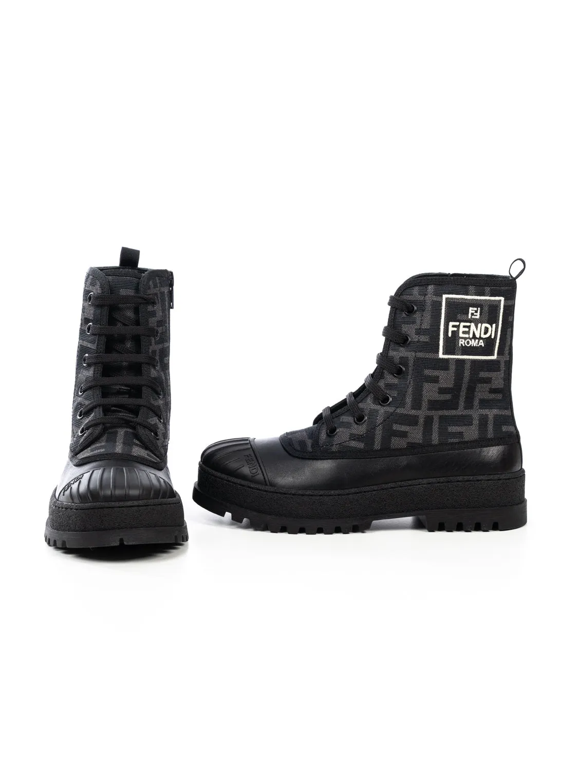 Biker Boots mit FF-Logo - Braun