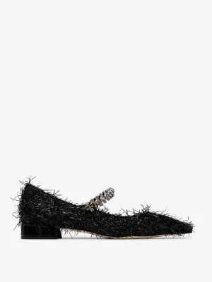 Bing pump black tinsel flats