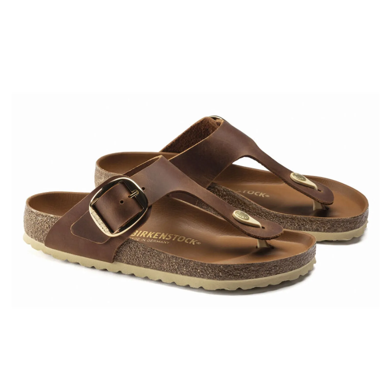 Birkenstock Gizeh Big Buckle Sandal (Women) - Cognac Leather