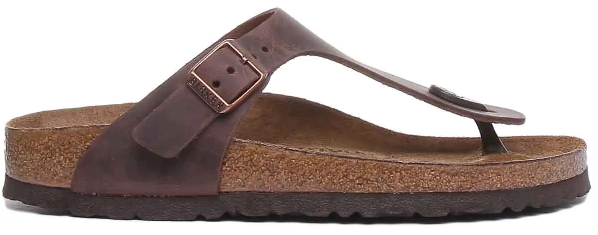 Birkenstock Gizeh In Dark Brown | Narrow Fit