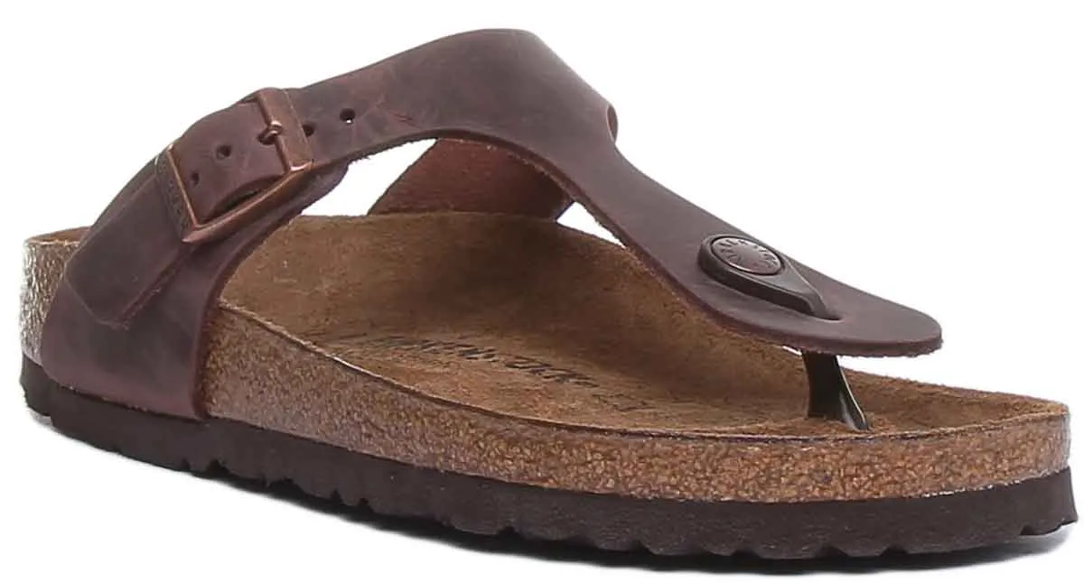 Birkenstock Gizeh In Dark Brown | Narrow Fit