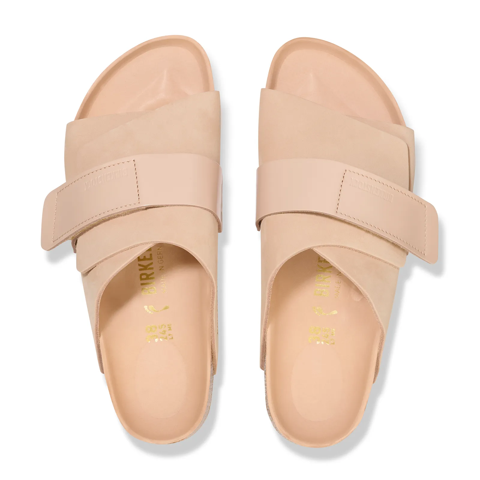 Birkenstock Kyoto Hex Slide Sandal (Women) - High Shine New Beige Nubuck