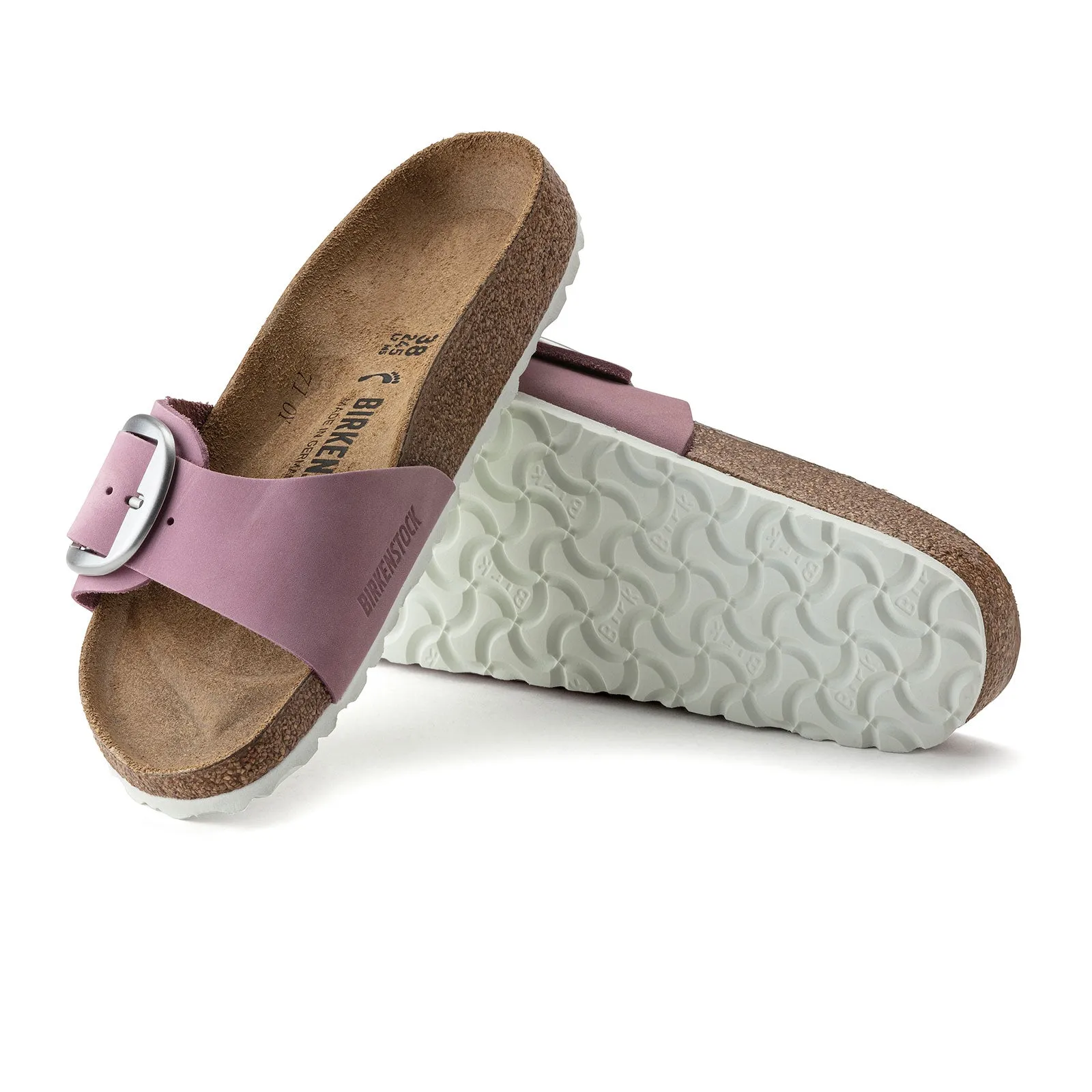 Birkenstock Madrid Big Buckle Slide Sandal (Women) - Orchid Nubuck