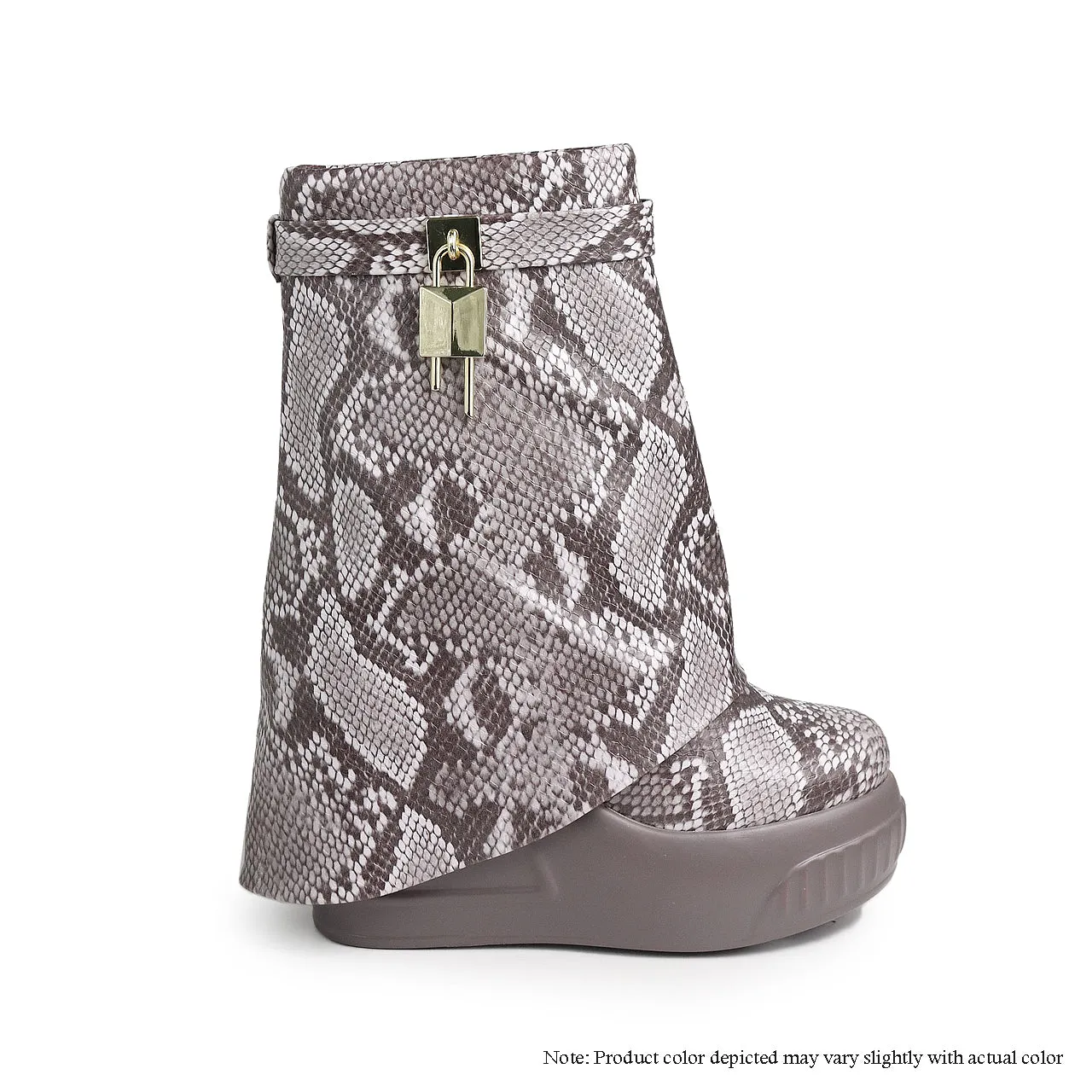 BROOK-1 DRAPEY BOOTIE SNEAKERS - PYTHON