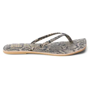 Bungalow Snake Print Flip Flops