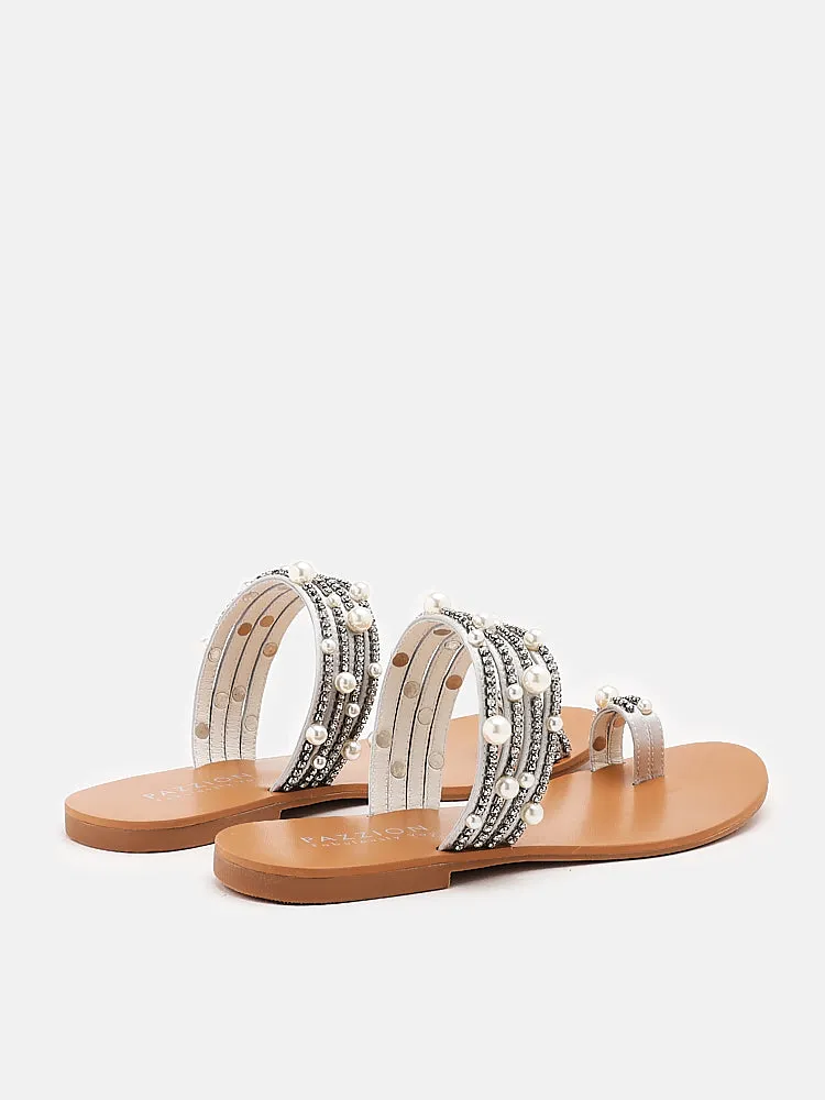 Carys Silk Pearl Sandals