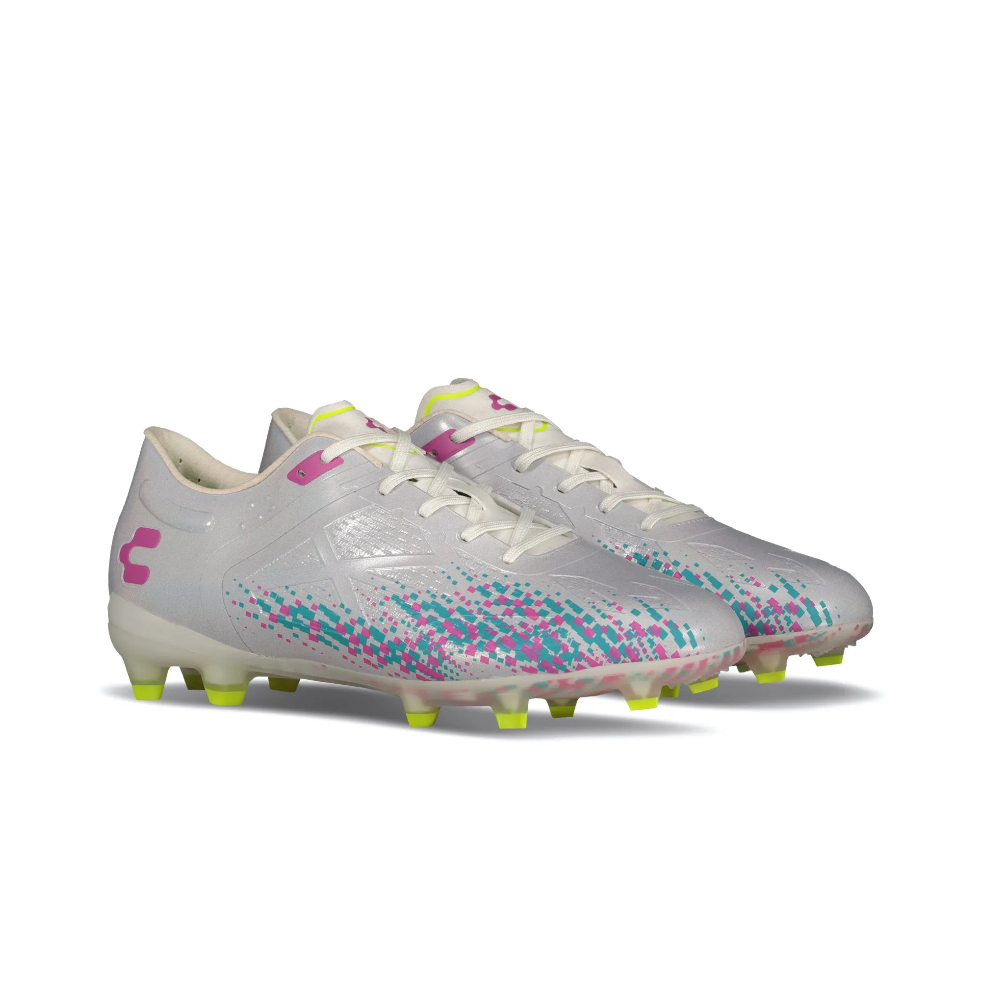 Charly Spektre 3.0 Plus FG Soccer Cleats - White/Pink