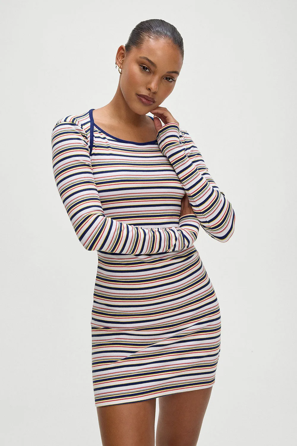 Chelsea Long Sleeve Mini Dress - Love Stripe