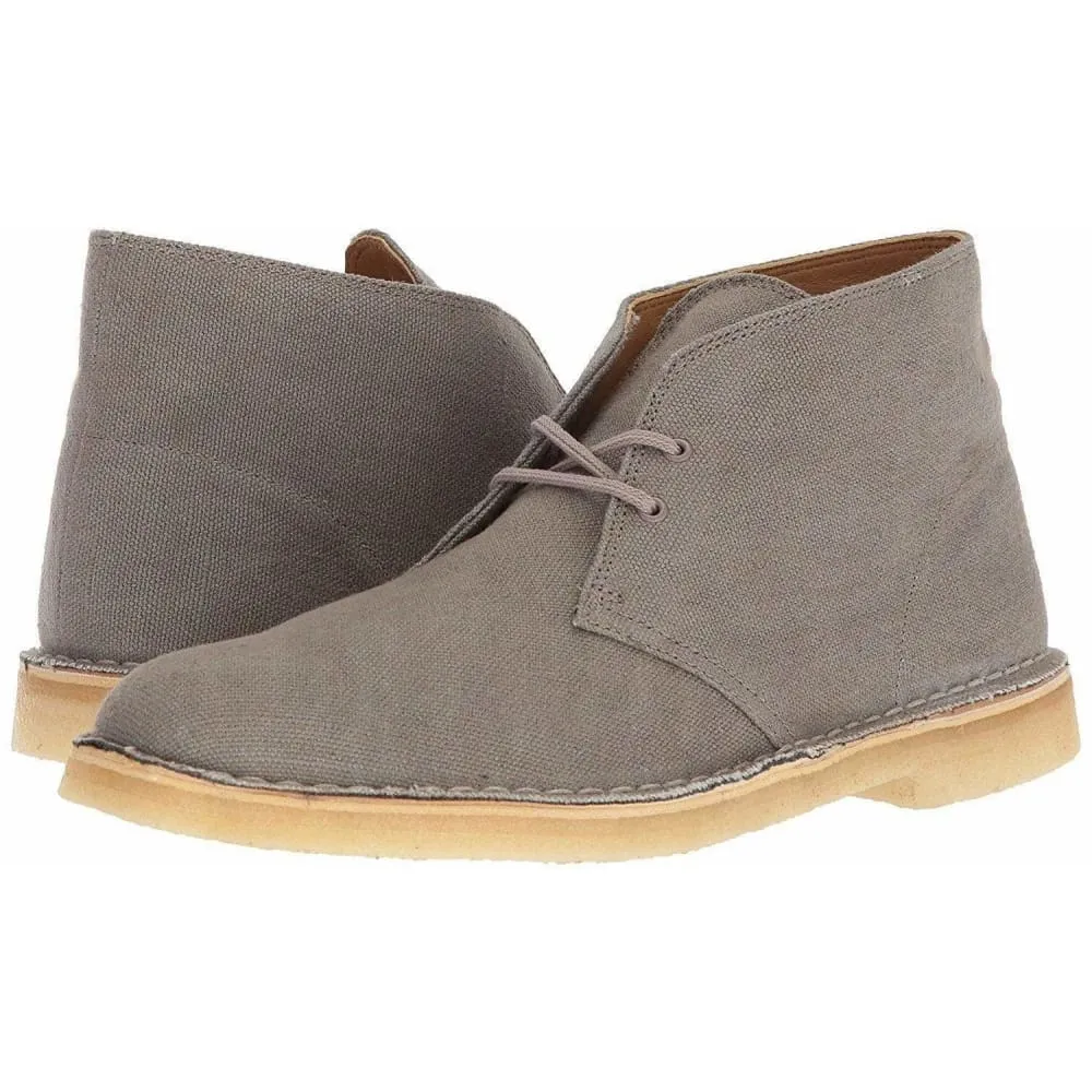 Clarks Originals Desert Boots Men's Taupe Canvas Fabric 26131983