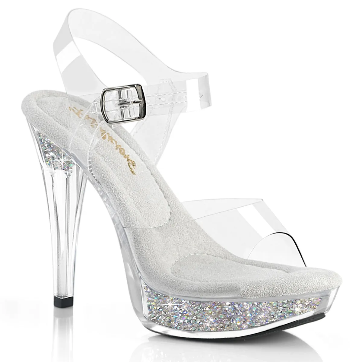 COCKTAIL-508RSI Clear-Silver AB RS, 5" Heels (Speed Heels)