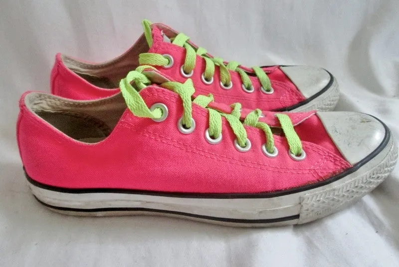 CONVERSE ALL STAR Sneaker Trainer Athletic Sports Shoe HOT PINK Mens 5 Womens 7