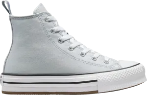 Converse Chuck Taylor All Star EVA Lift Platform High GS Iridescent Sneakers, Gray