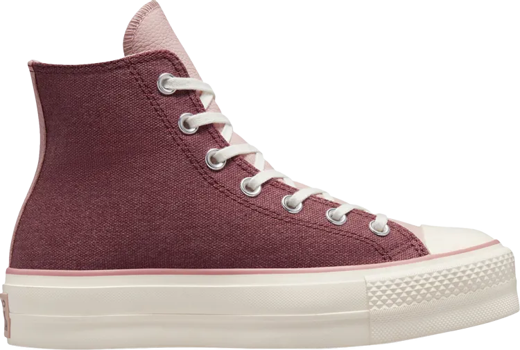 Converse Wmns Chuck Taylor All Star Lift Platform High Dark Wine Sneakers, Red