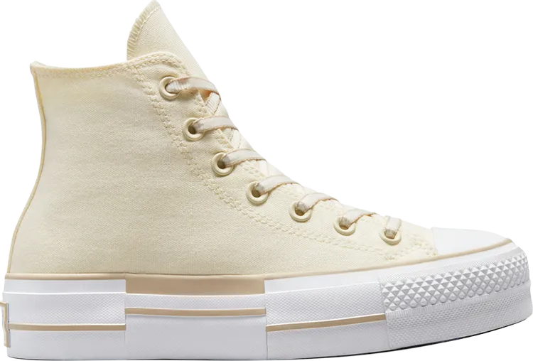 Converse Wmns Chuck Taylor All Star Lift Platform High Outline Sneakers - Oat Milk, Cream