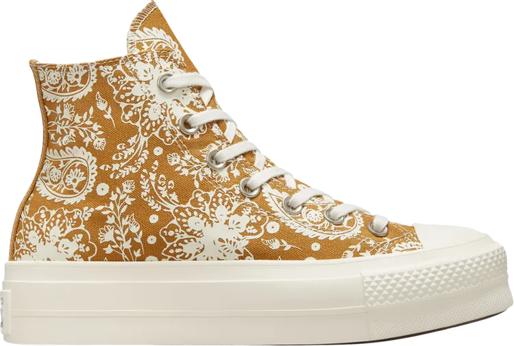 Converse Wmns Chuck Taylor All Star Platform High Fall Florals Sneakers - Wheat, Brown