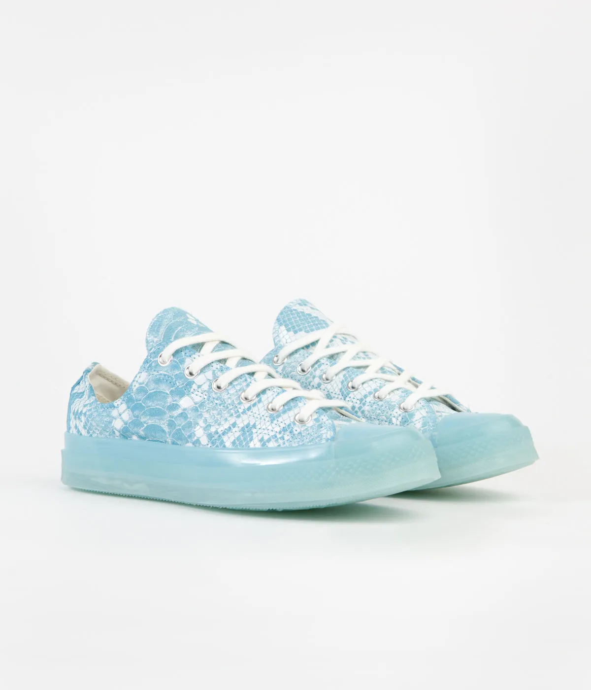 Converse x Golf Wang Chuck 70 Ox Shoes - Vintage White / Blue Topaz