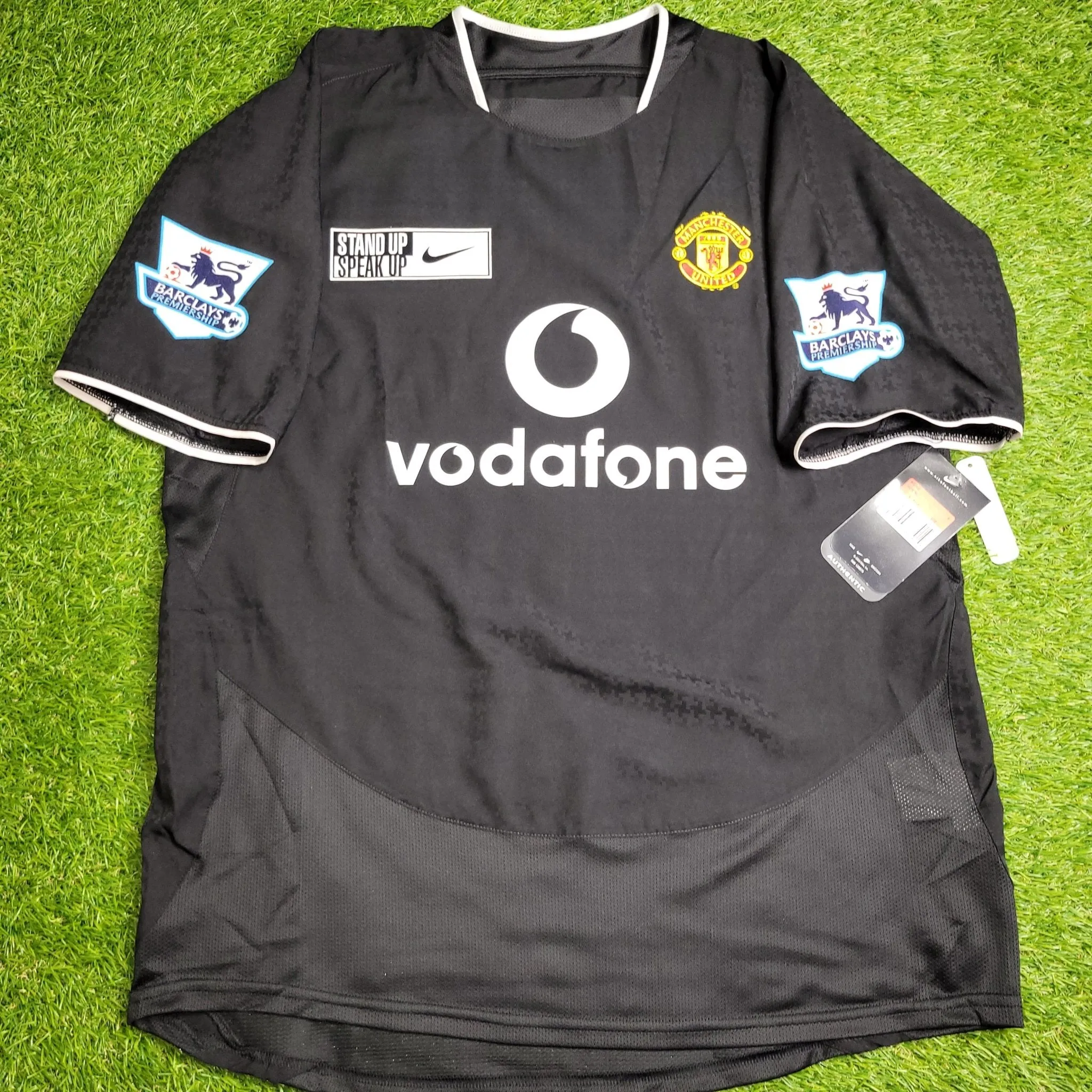 Cristiano Ronaldo Manchester United 2004 2005 Away STAND UP SPEAK UP Soccer Jersey BNWT L SKU# 112677